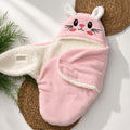 CUDDLE BUDDY - Pink Bunny - Hooded Swaddle Blanket - GIRLS -
