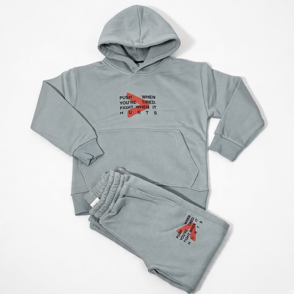 FULL-TIME PRO - Hooded Set (Light Grey)