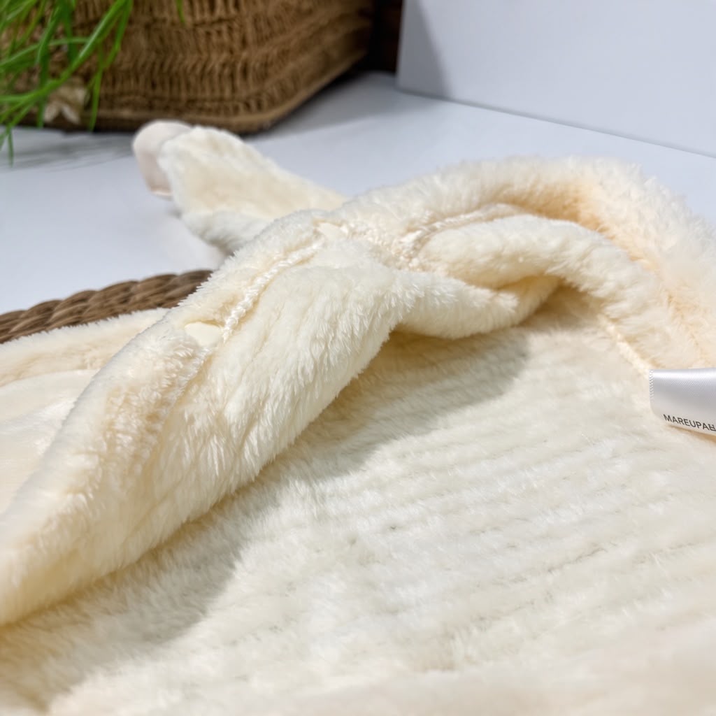 TEDDY HUG - Velvet Hooded Overalls ( Butter Yellow )
