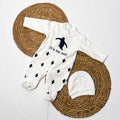 TOO COLD PENGUIN - Fleece Footed + Hat Set