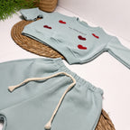 MY LITTLE HEART - Fleece Sweatshirt Set (Mint)