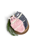 CUDDLE BUDDY - Grey Bear - Hooded Swaddle Blanket - BOYS -
