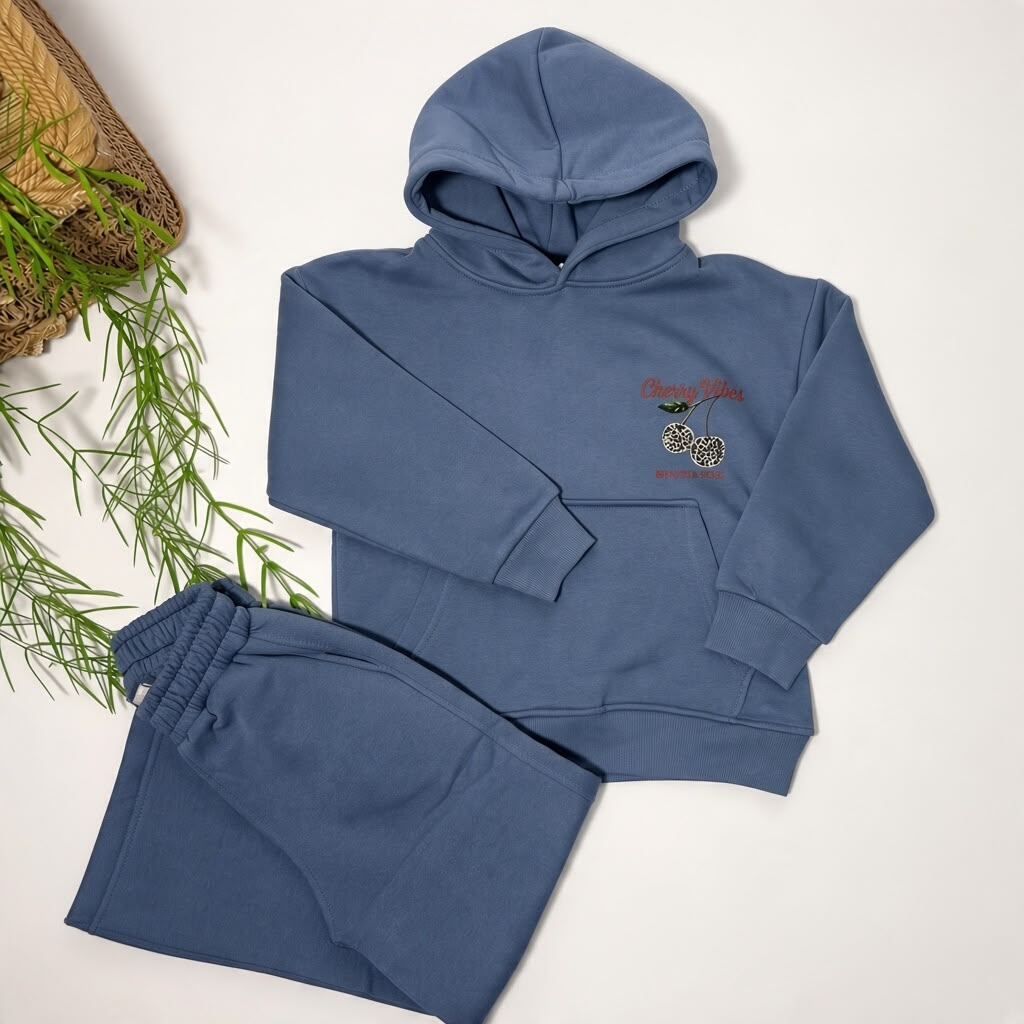 Dusty Blue Hoodie Set