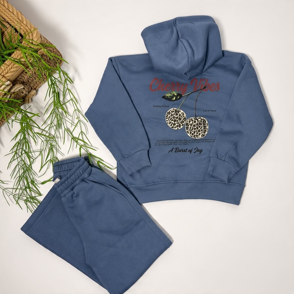 Dusty Blue Hoodie Set
