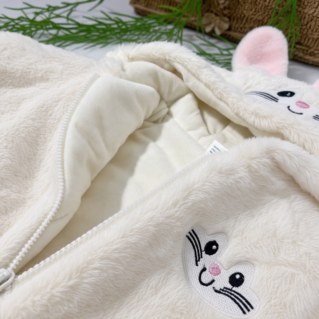 White Fluffy Faux Fur Jacket