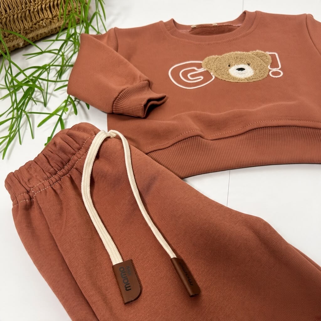 GO TEDDY - Caramel Brown Fleece Set