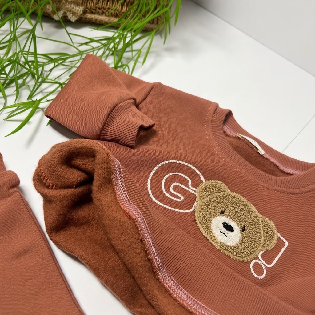 GO TEDDY - Caramel Brown Fleece Set
