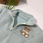COSY CLUB - Sage Teddy Zip Set