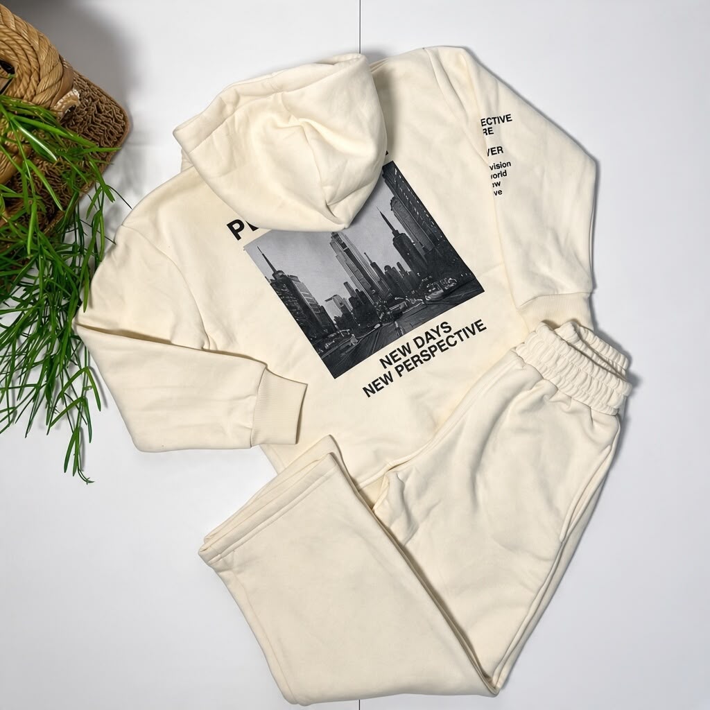 CITY PERSPECTIVE - Beige Hooded Street Set