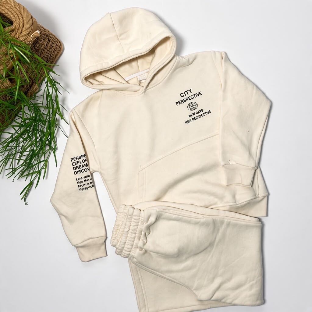 CITY PERSPECTIVE - Beige Hooded Street Set