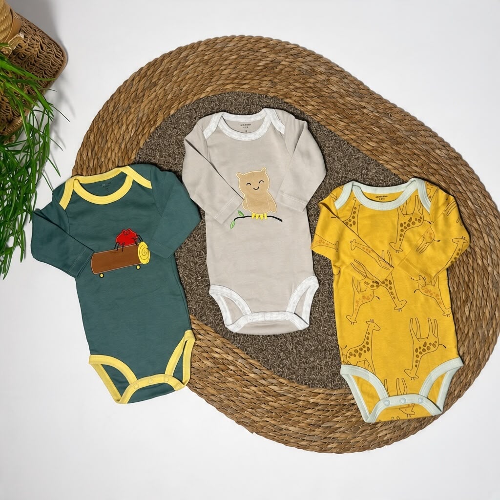 WOODLAND SAFARI Long Sleeve Bodysuits