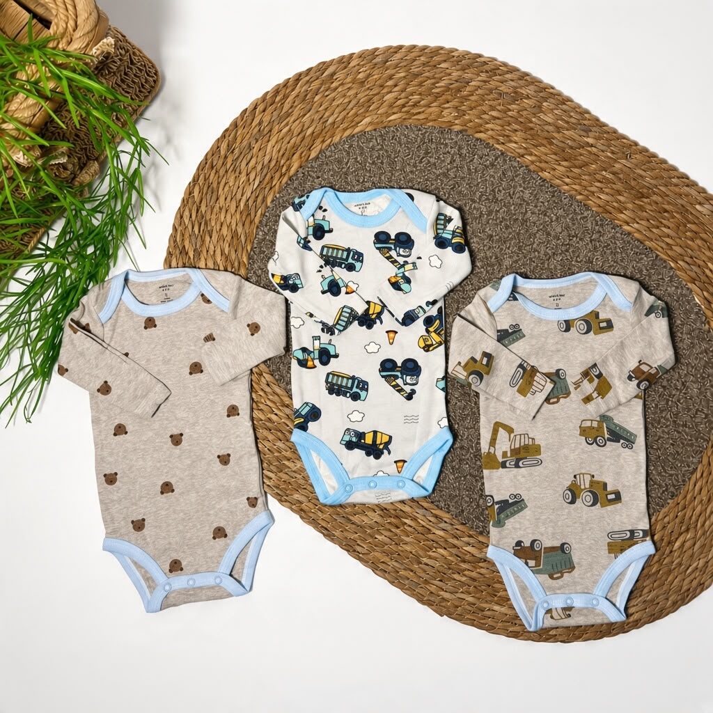 TINY BUILDER Long Sleeve Bodysuits